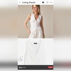 J.Crew Slim-fit linen vest